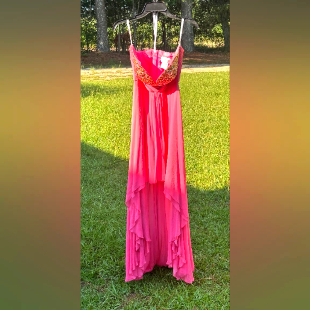 Sherri Hill Vibrant Pink Prom Gown